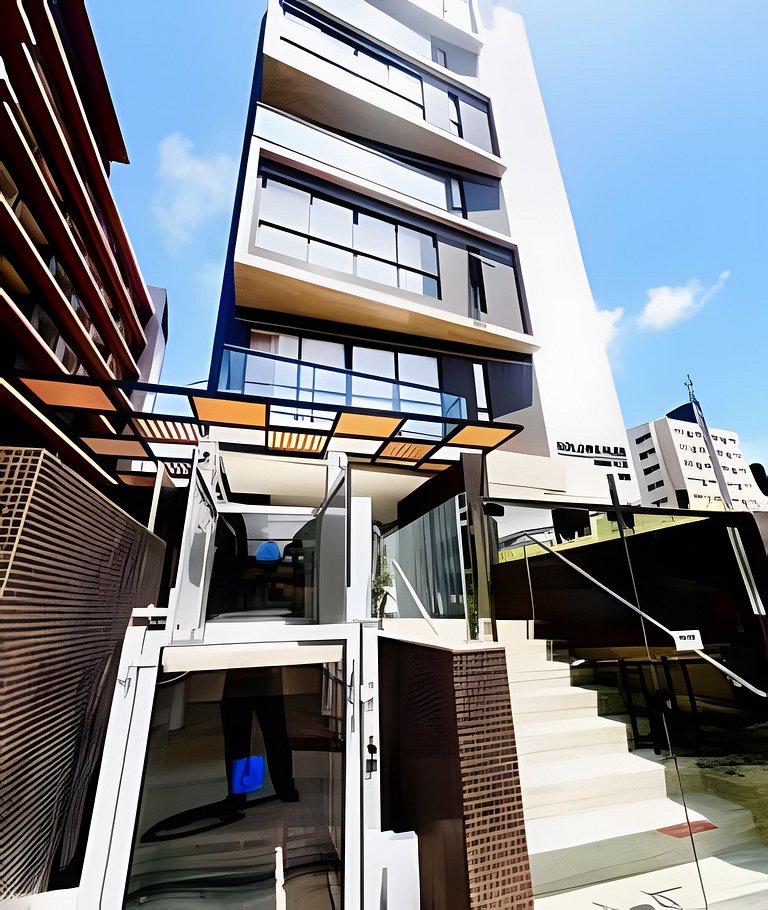 Flat elegante perto da praia