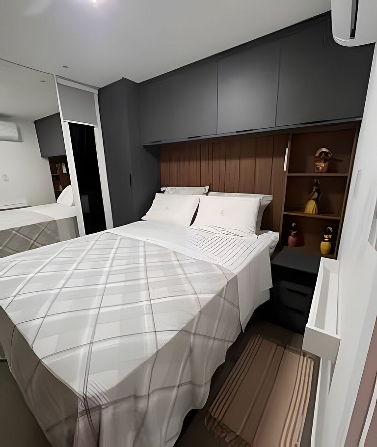 Flat elegante perto da praia