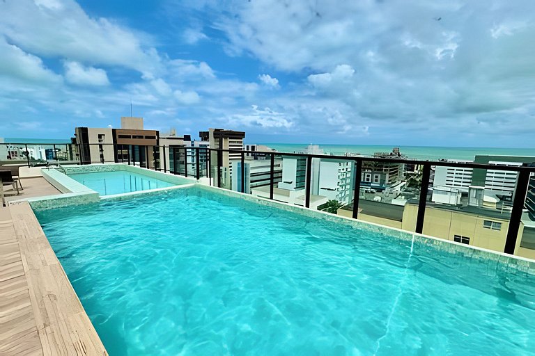 Flat a Passos da Orla de Tambaú - com Piscina