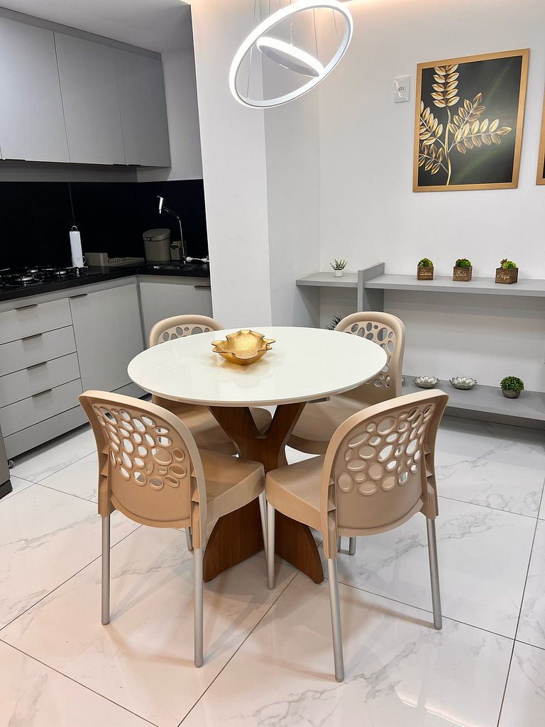 Conforto e estilo em área nobre