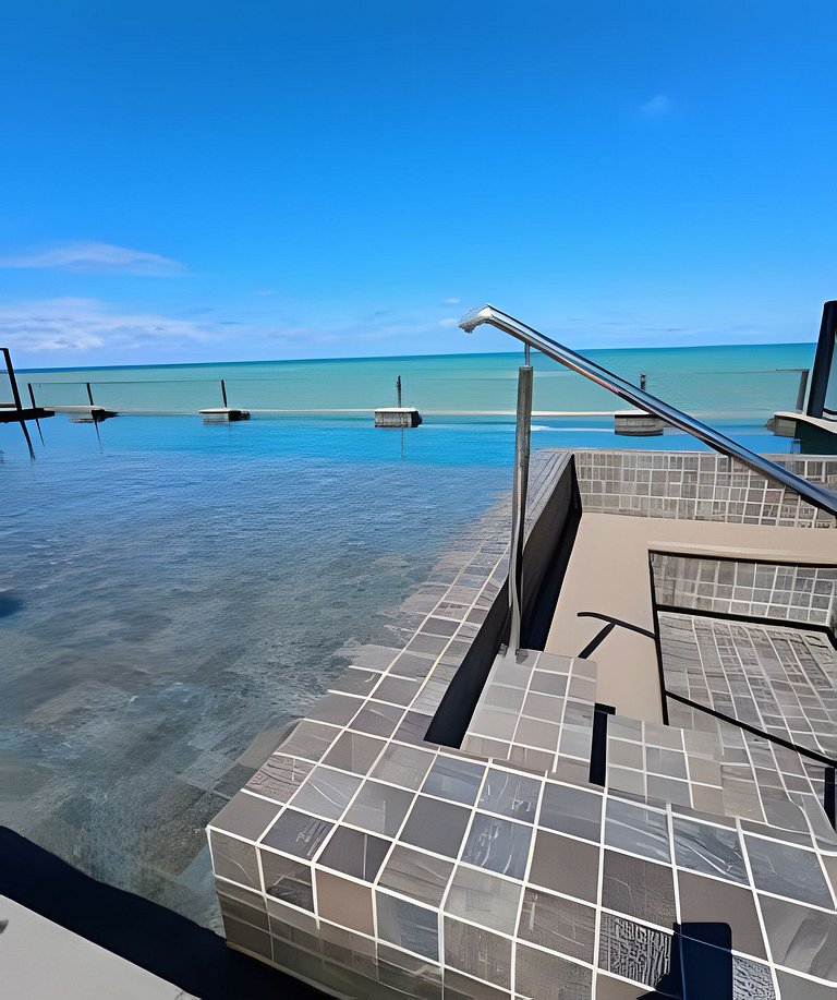 Flat Vista Mar - Piscina - Pé na Areia