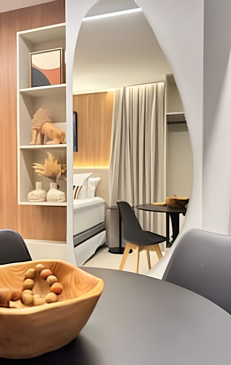 Flat Com Vista Incrível com Piscina - Pé na Areia