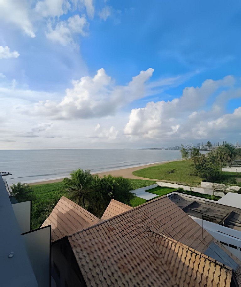 Flat Com Vista Incrível com Piscina - Pé na Areia