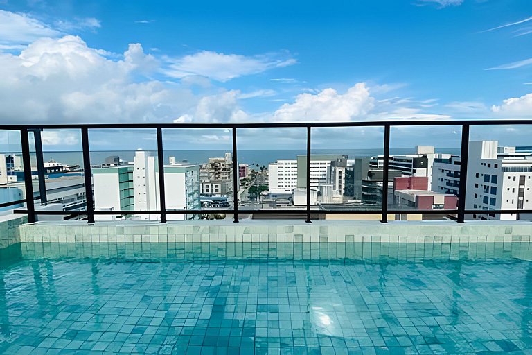 Flat elegante em área nobre e central em Tambau
