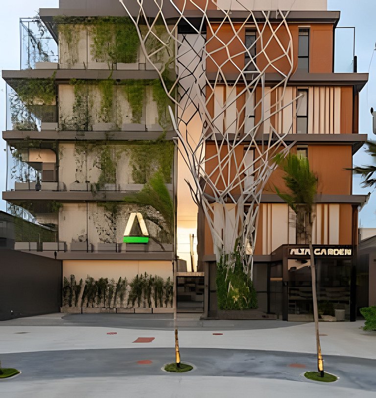 Flat pe na areia com piscina