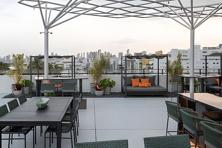 Flat pe na areia com piscina