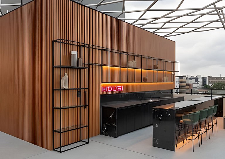 Flat Pé na Areia com Piscina - Jardim Oceania