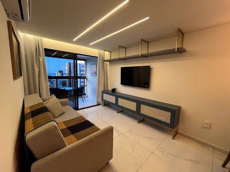 Flat elegante em área nobre e central em Tambau