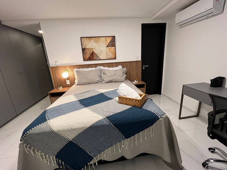 Flat elegante em área nobre e central em Tambau