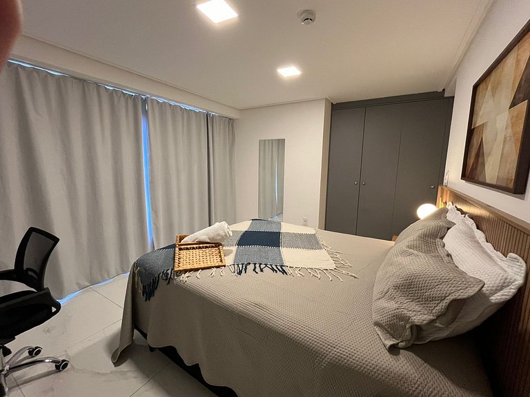 Flat elegante em área nobre e central em Tambau