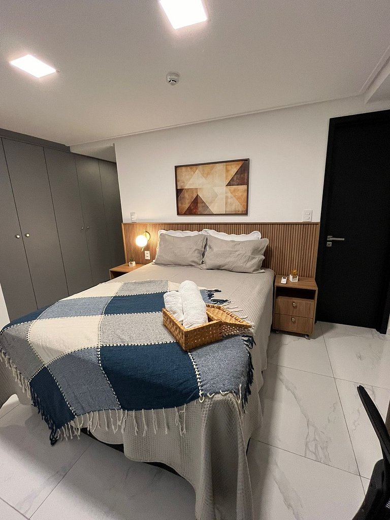 Flat elegante em área nobre e central em Tambau