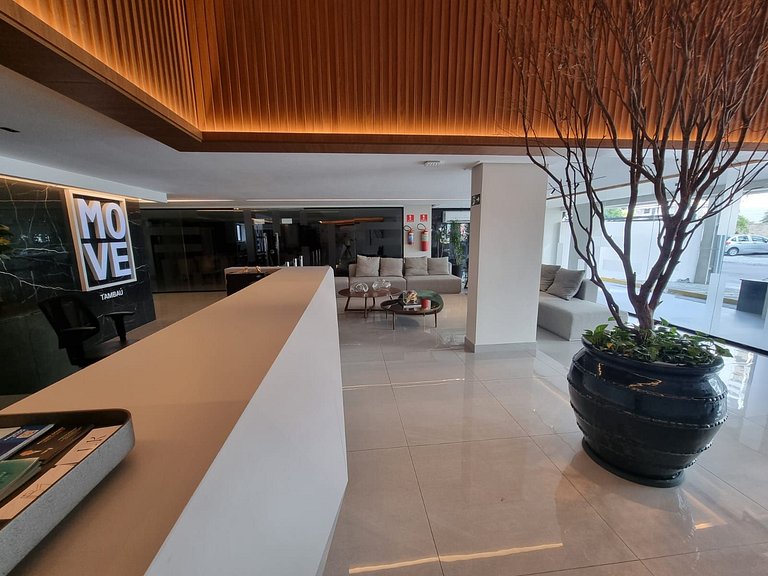 Flat elegante em área nobre e central em Tambau