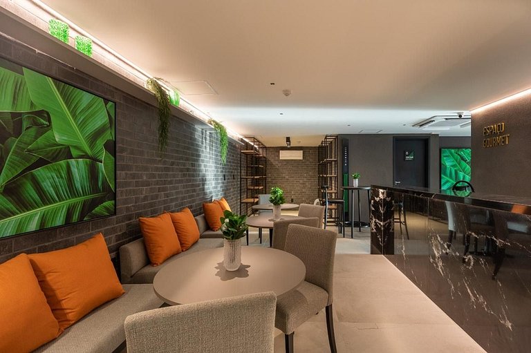 Flat Com Vista Incrível com Piscina - Pé na Areia