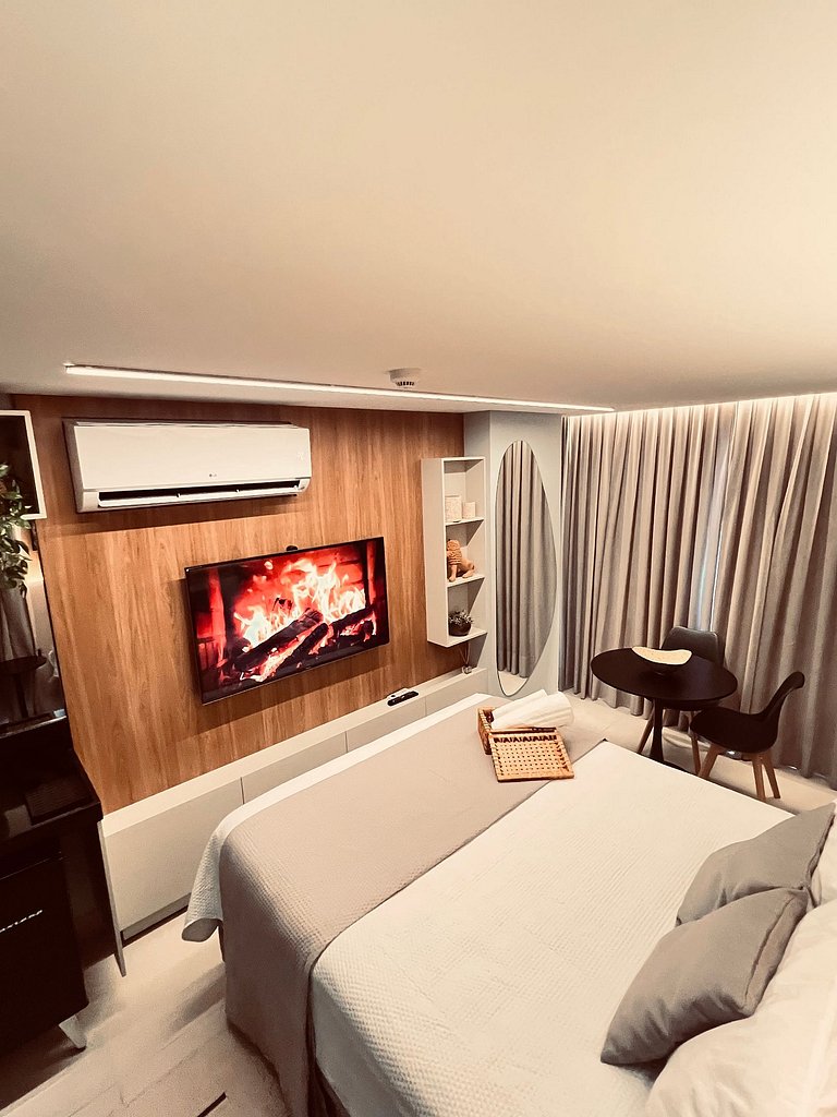 Flat Com Vista Incrível com Piscina - Pé na Areia