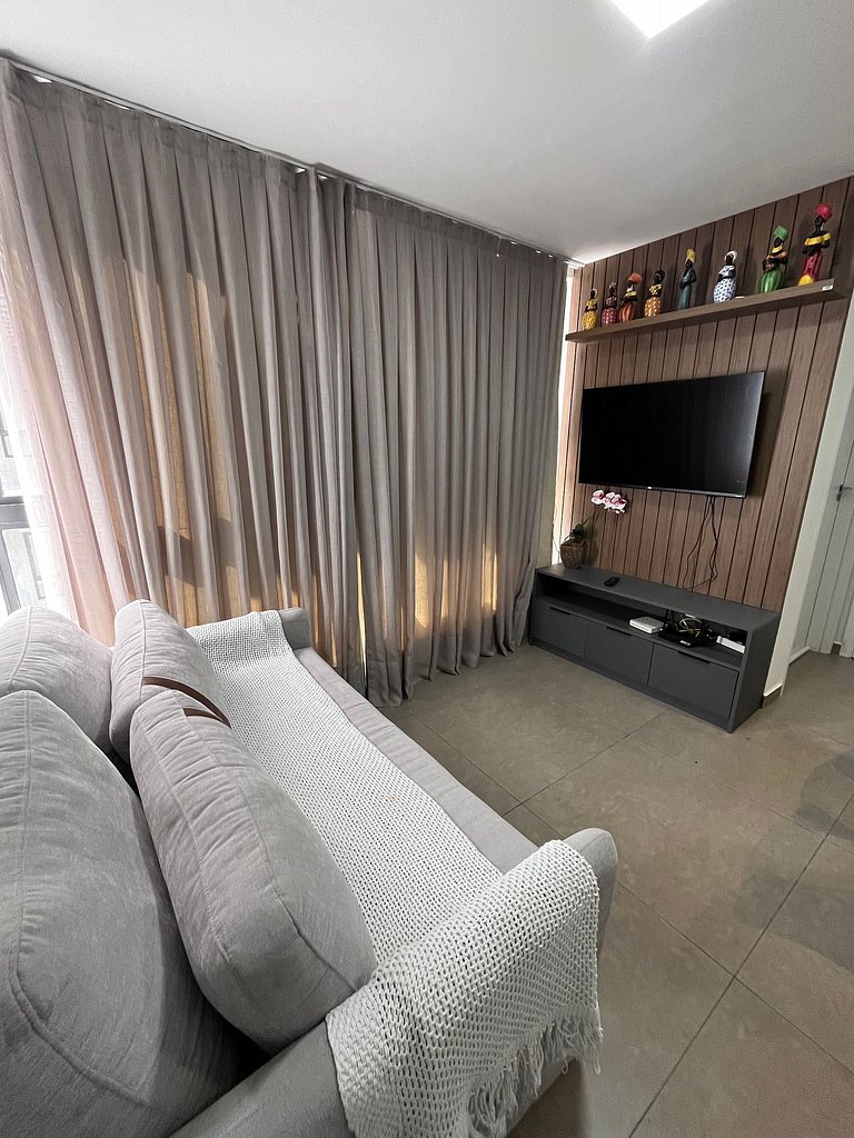 Flat elegante perto da praia