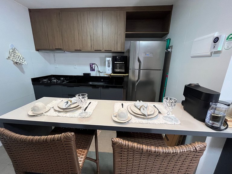 Flat elegante perto da praia