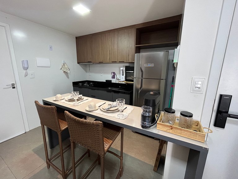 Flat elegante perto da praia