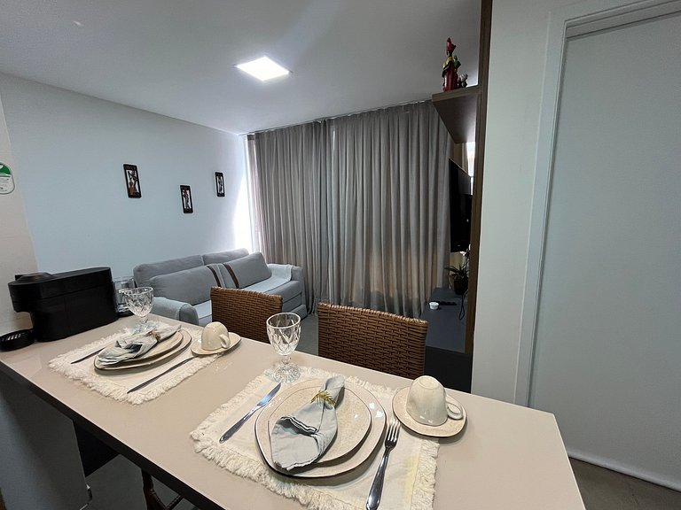 Flat elegante perto da praia