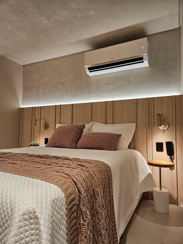 Flat pe na areia com piscina