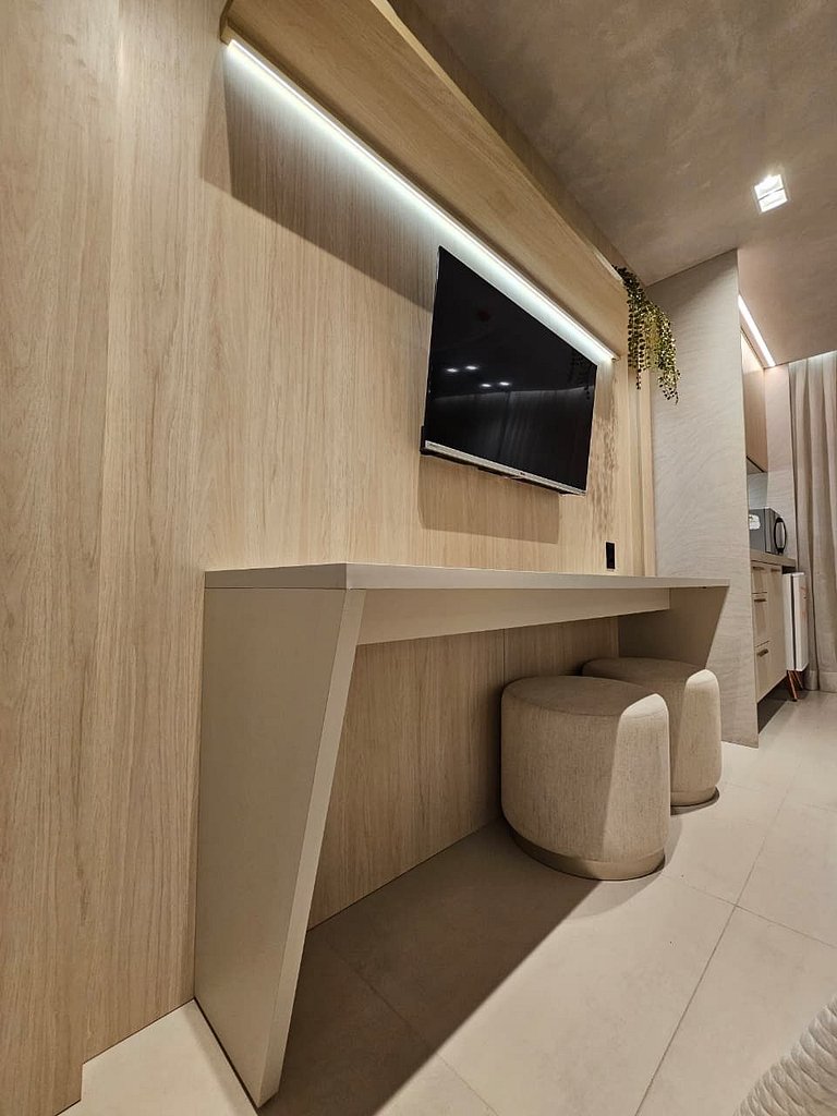 Flat pe na areia com piscina