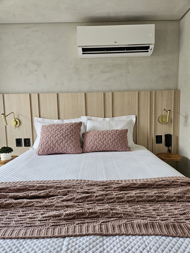 Flat pe na areia com piscina