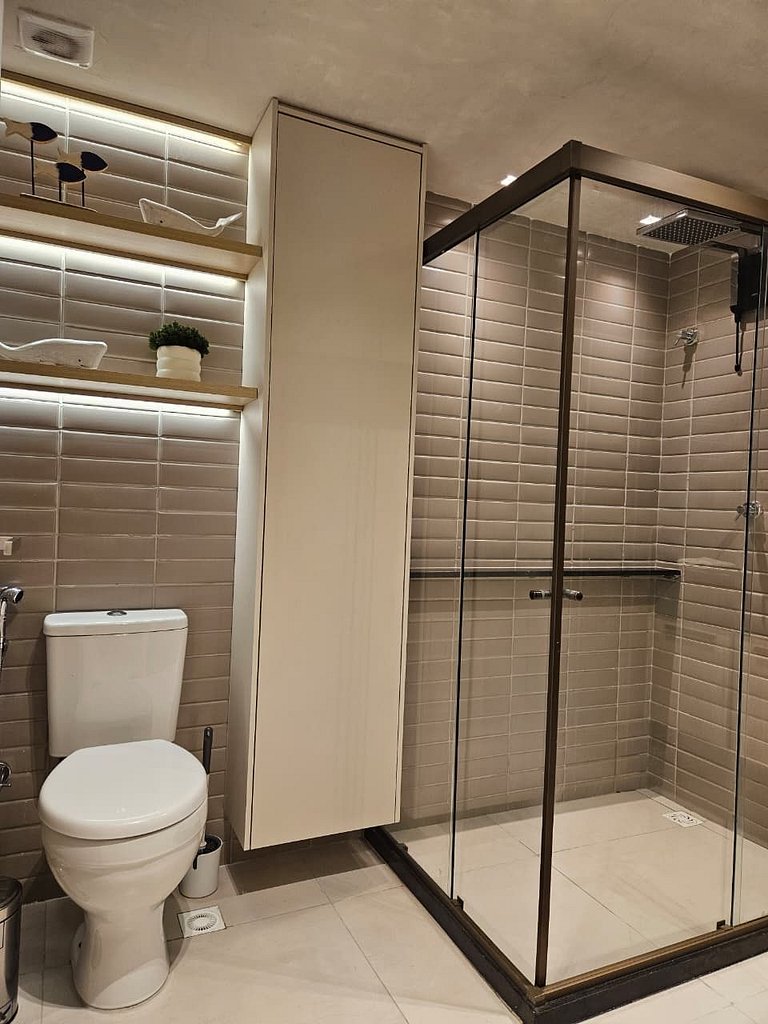 Flat pe na areia com piscina