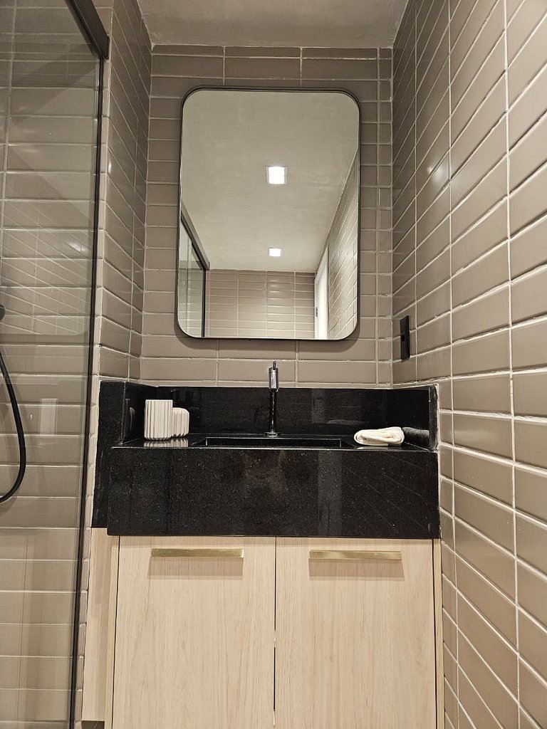 Flat pe na areia com piscina