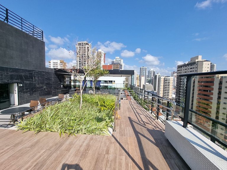 Flat Próximo da Praia - Completo com Piscina