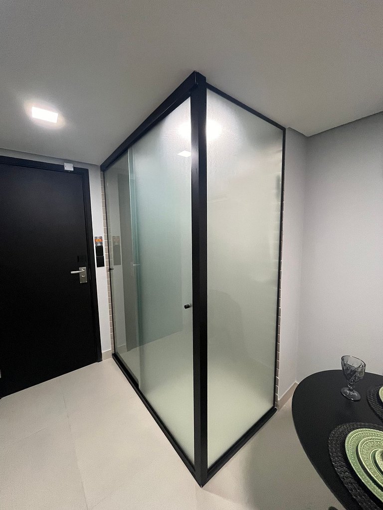 Flat com Varanda Vista Mar Incrível