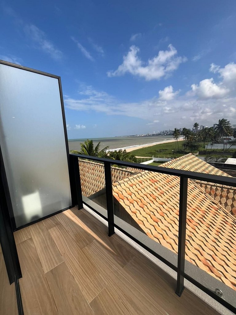 Flat Pé na Areia - Varanda Vista Mar - Piscina