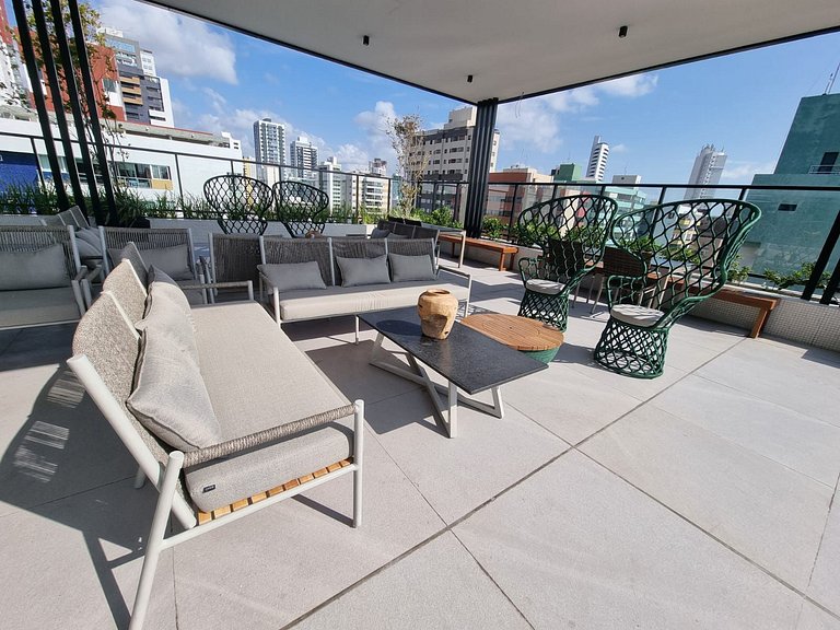 Apartamento 2Q completo com vista para o mar em Tambaú e pis