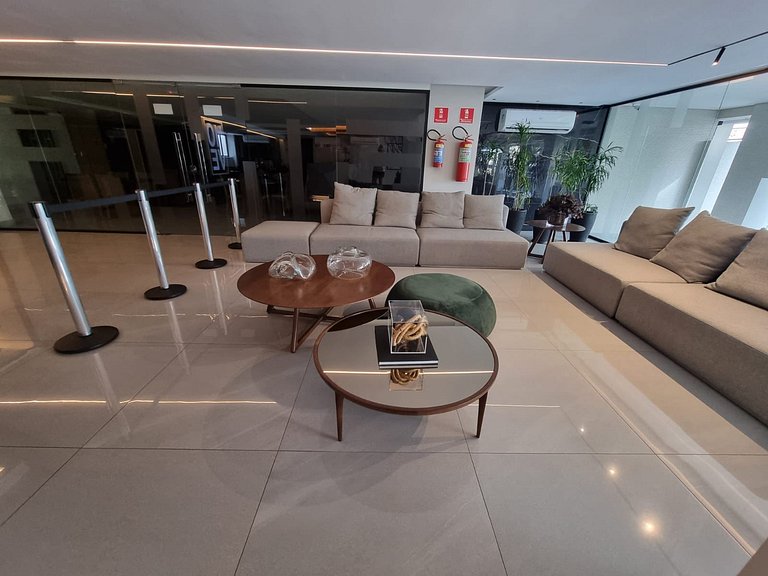 Apartamento 2Q completo com vista para o mar em Tambaú e pis