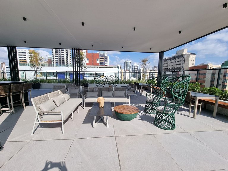 Apartamento 2Q completo com vista para o mar em Tambaú e pis