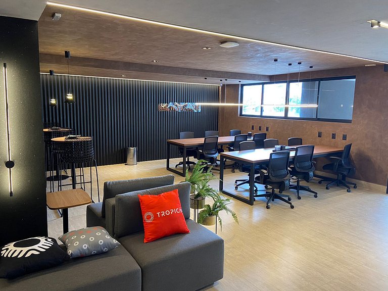 Flat Completo Vista Incrível Beira-mar - Moderno