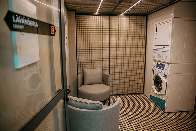 Flat Completo Vista Incrível Beira-mar - Moderno