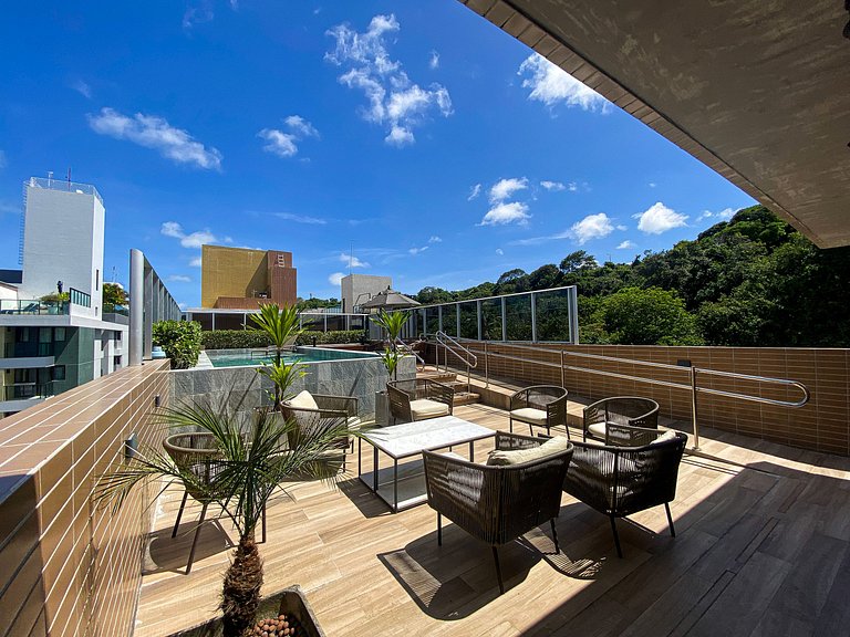 Flat em Cabo Branco a Passos da Praia