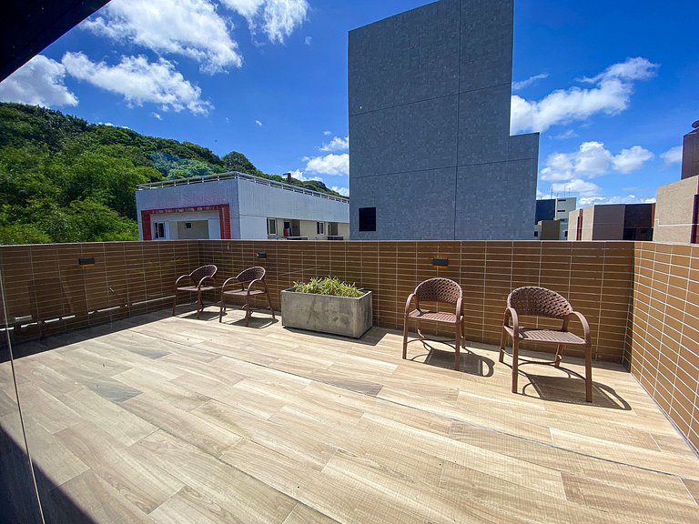 Cabo Branco | Rooftop com Vista Mar + Varanda