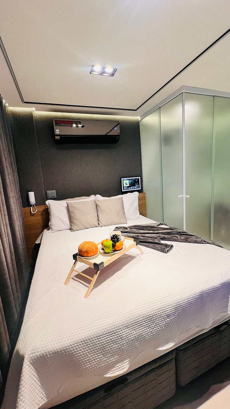 Flat Completo Vista Incrível Beira-mar - Moderno