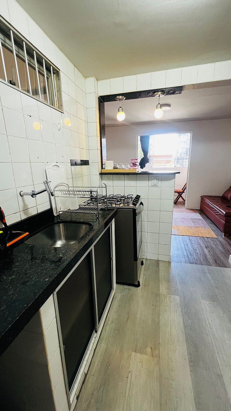 Ap Completo com 2q + Cozinha - Próximo da Praia