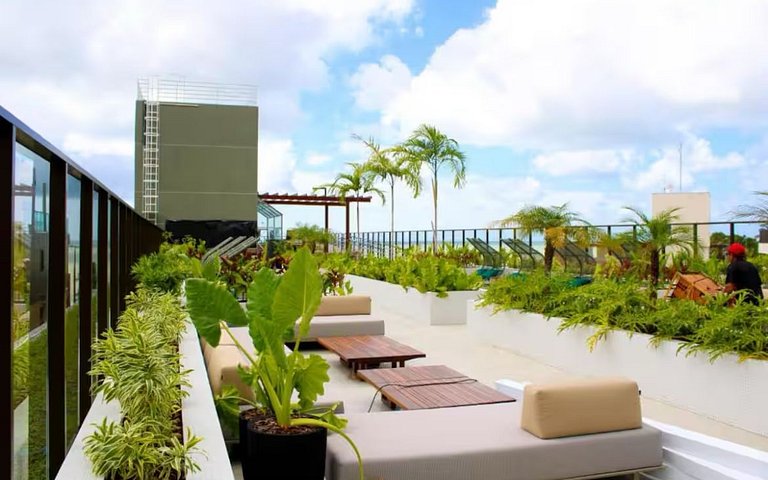 Flat Completo com Piscina - Beira-mar Cabo Branco