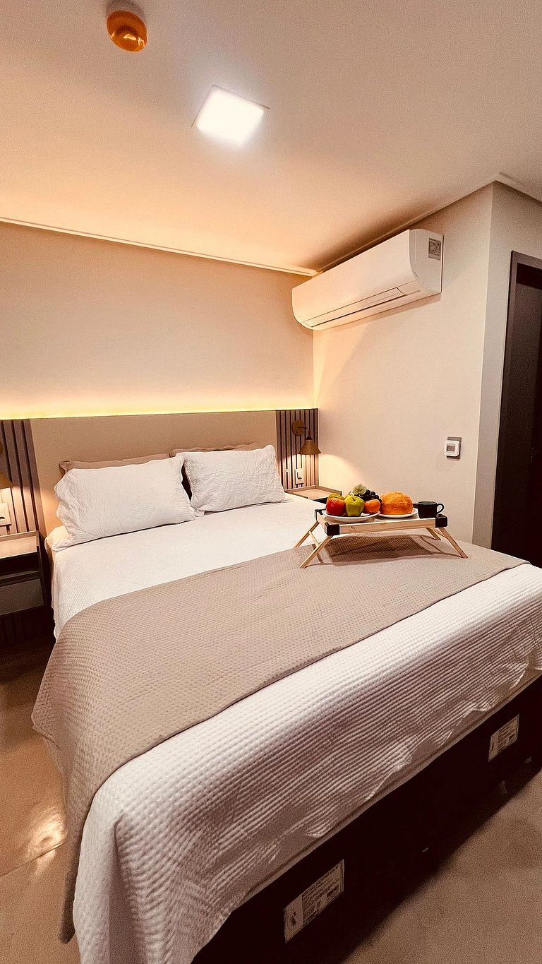 Flat terreo com area externa