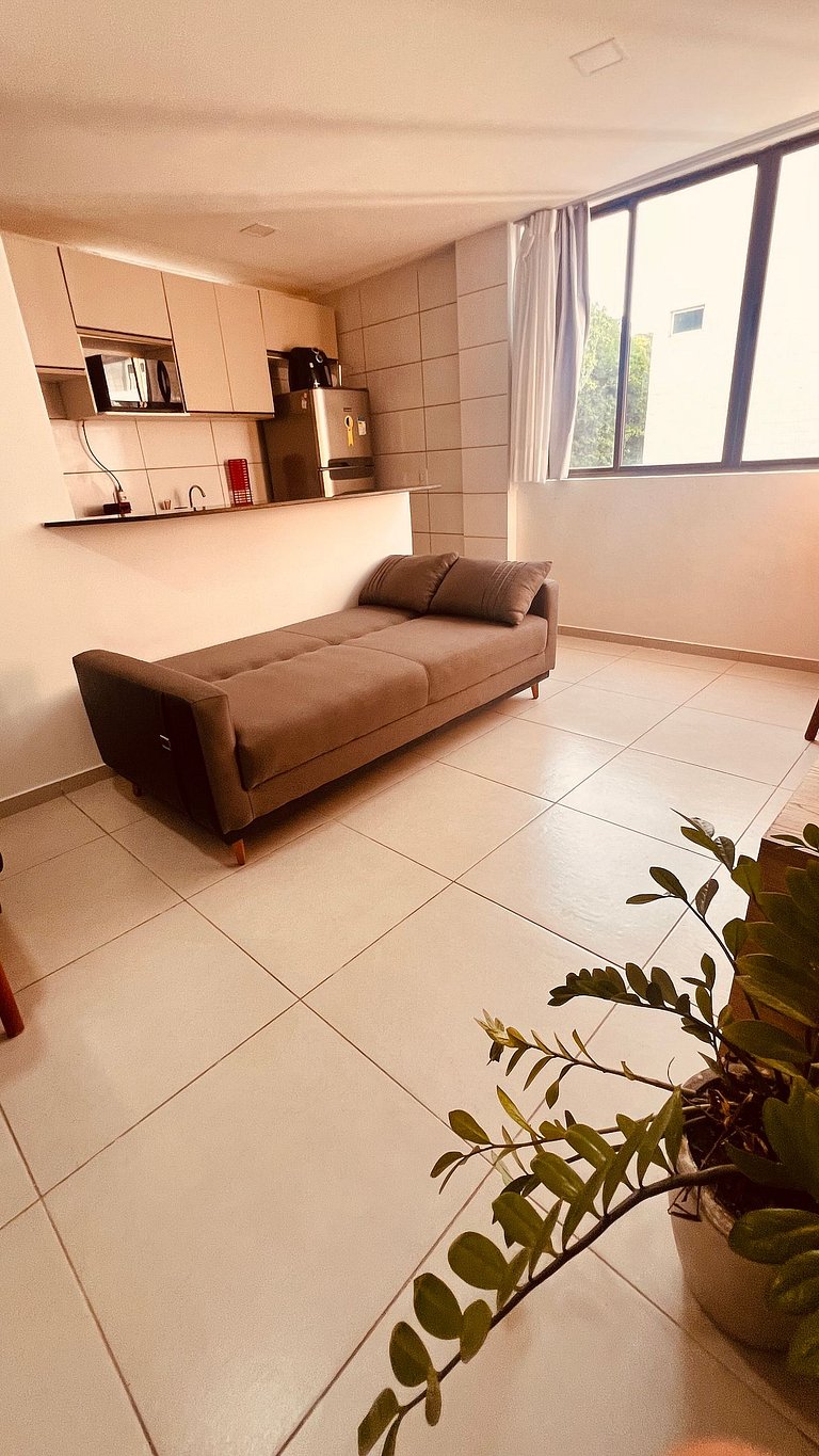 Flat em Cabo Branco a Passos da Praia - Completo