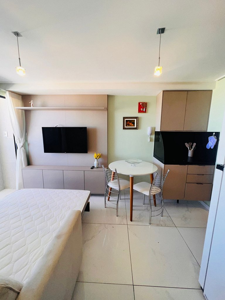 Apartamento 2Q completo com vista para o mar em Tambaú e pis