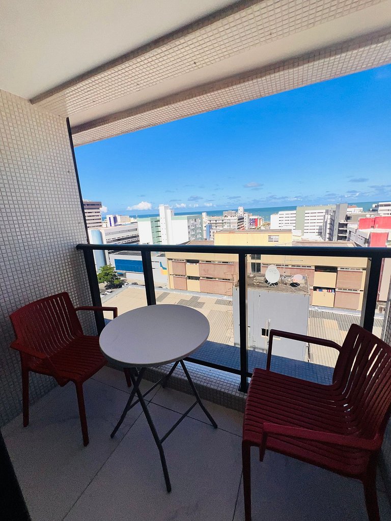 Apartamento 2Q completo com vista para o mar em Tambaú e pis