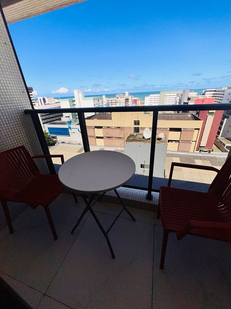 Apartamento 2Q completo com vista para o mar em Tambaú e pis
