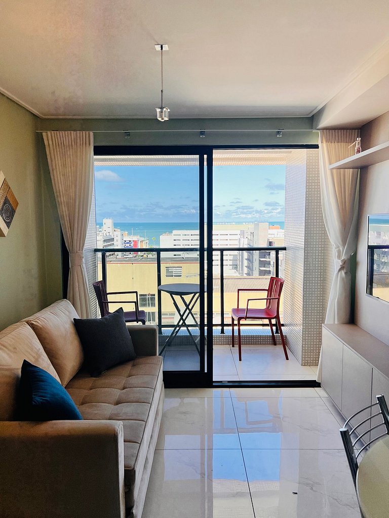 Apartamento 2Q completo com vista para o mar em Tambaú e pis
