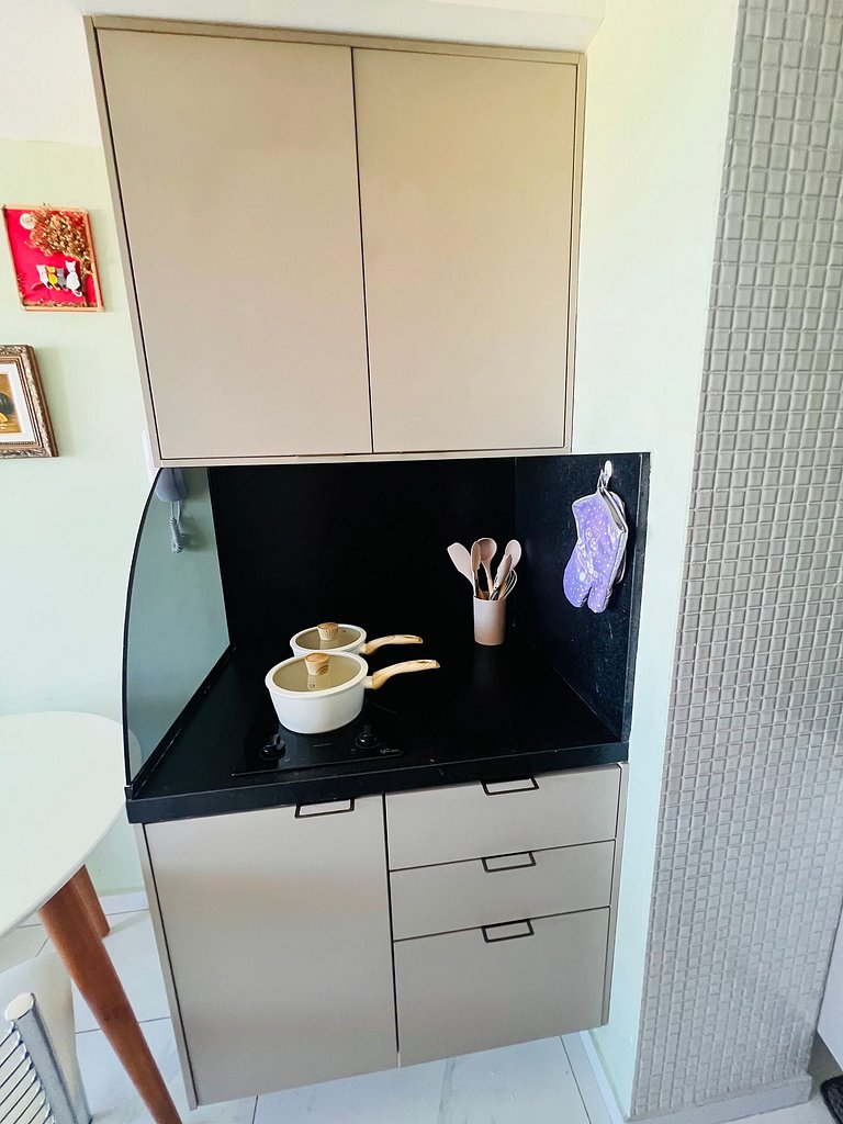 Apartamento 2Q completo com vista para o mar em Tambaú e pis