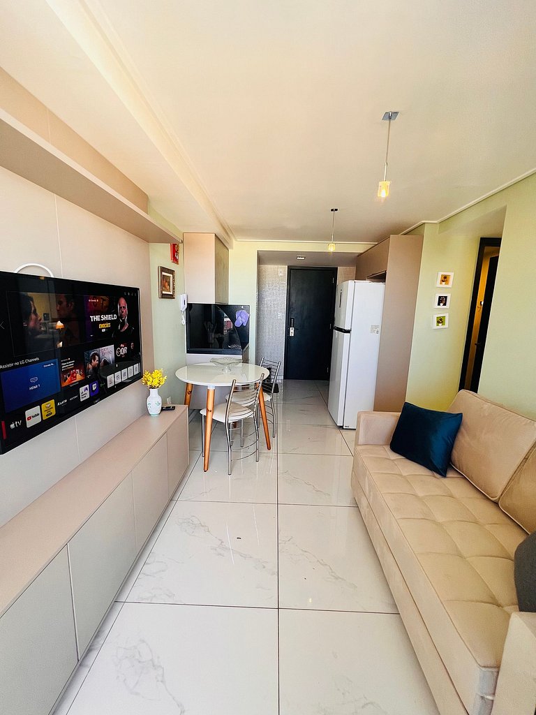 Apartamento 2Q completo com vista para o mar em Tambaú e pis