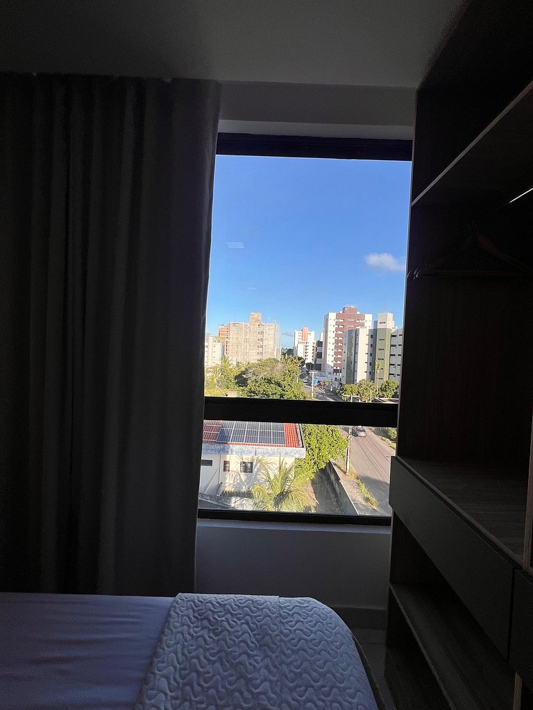 Flat completo poucos metros da praia