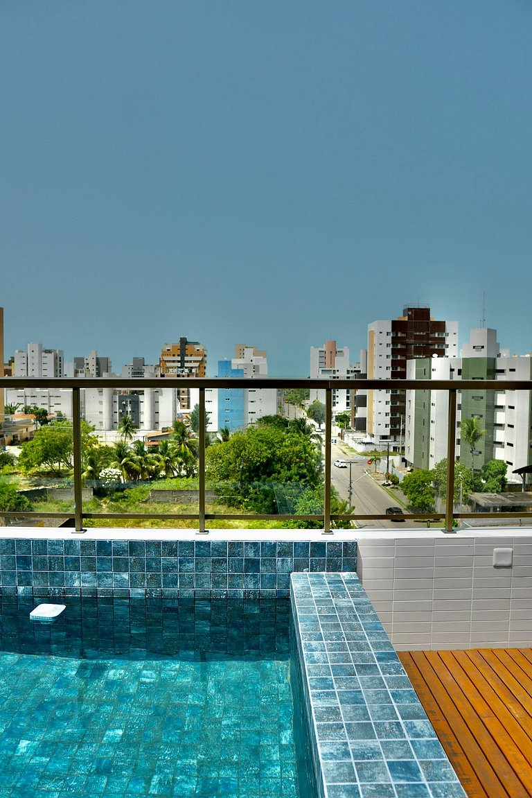 Flat completo poucos metros da praia